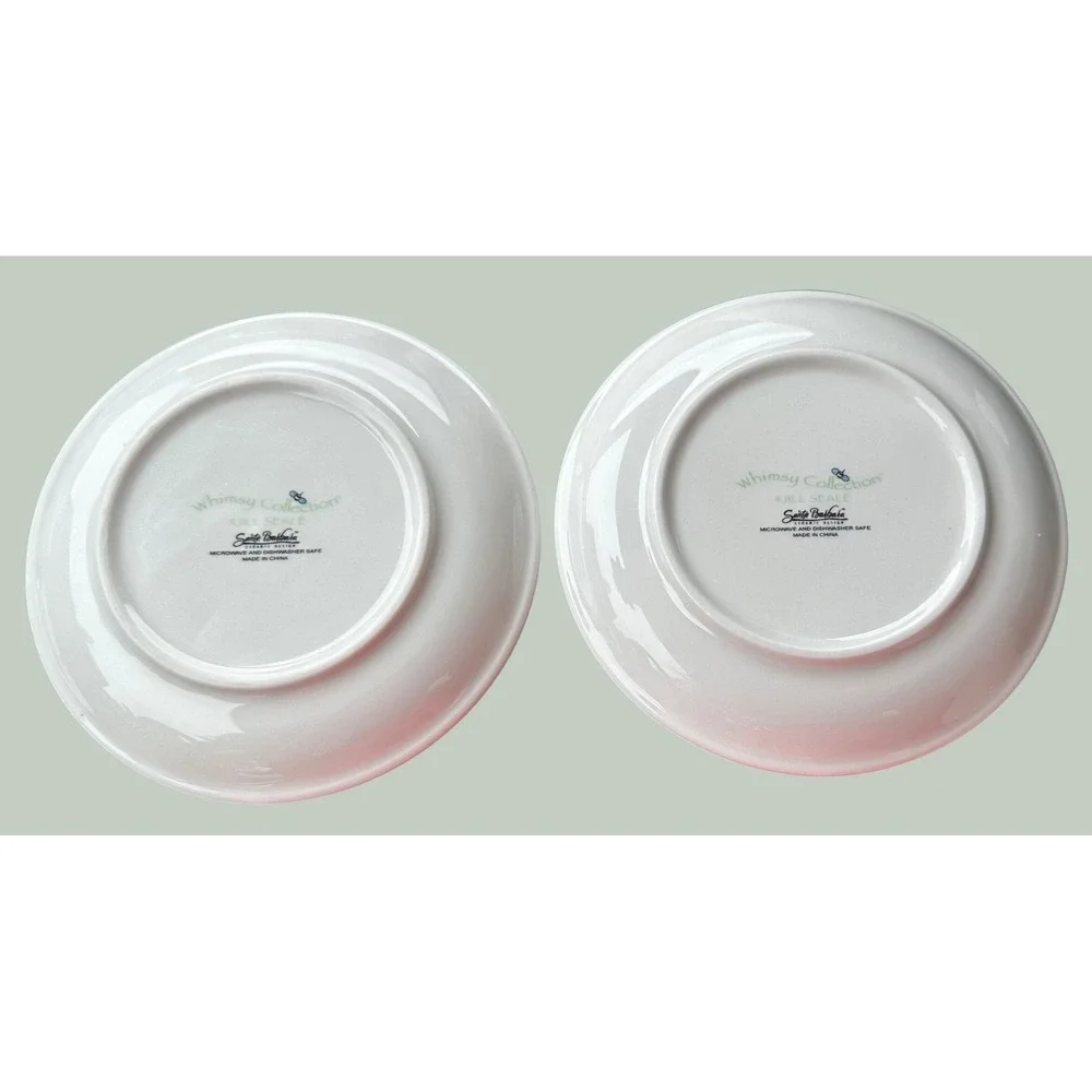 Santa Barbara Whimsy Jill Seale Sister Mary Mimosa Manhattan Plates Set of 2